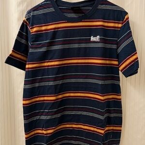 HUF Men's Navy Striped T-Shirt